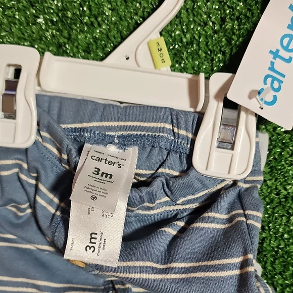 Carter's Blue and White Striped Baby Pants - Picture 3 of 4